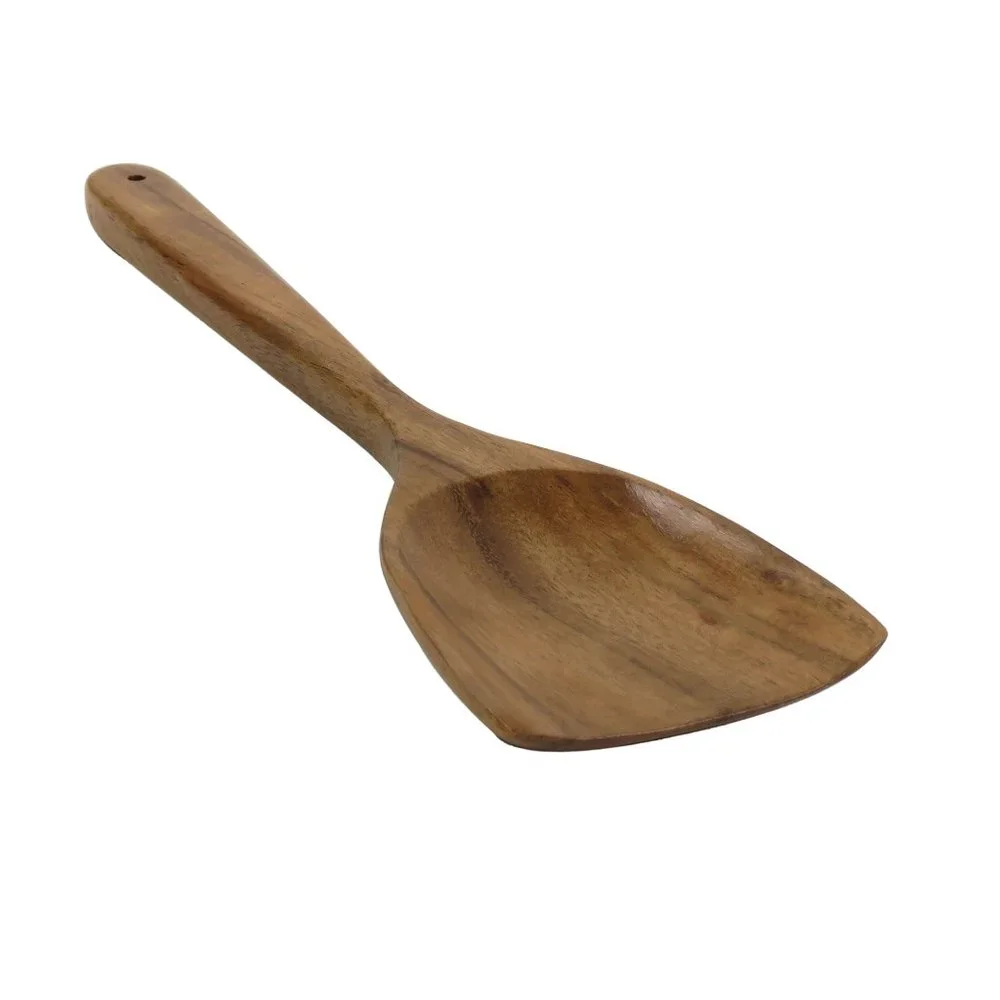 Oussum Cooking Kitchen Utensils Wood 6 Spoons Set Acacia Wooden Spoons & Holder